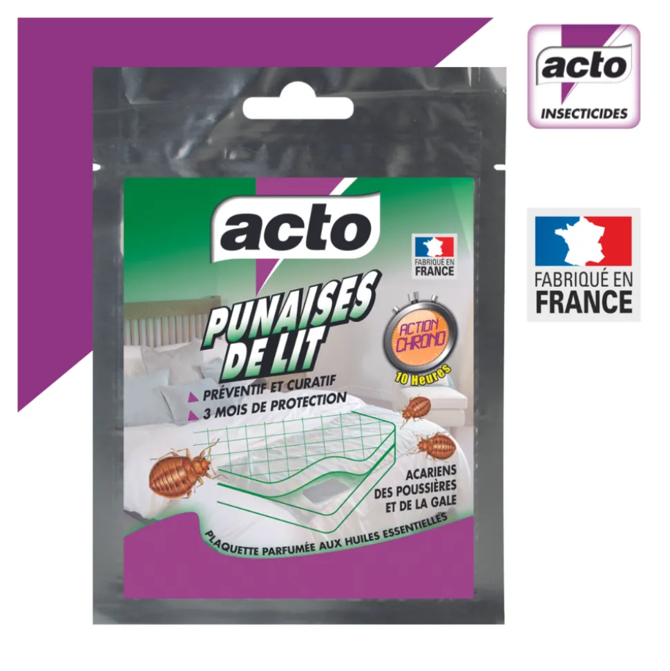 ACTO - Acto plaquette punaises de lit - répulsive et insecticide