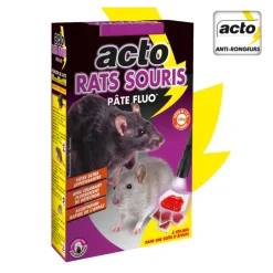 ACTO - Acto rats-souris anti-rongeurs pâte appât fluo - 150grs