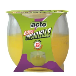 ACTO - Bougies acto citronnelle: ambiance et sécurité pour vos soirées