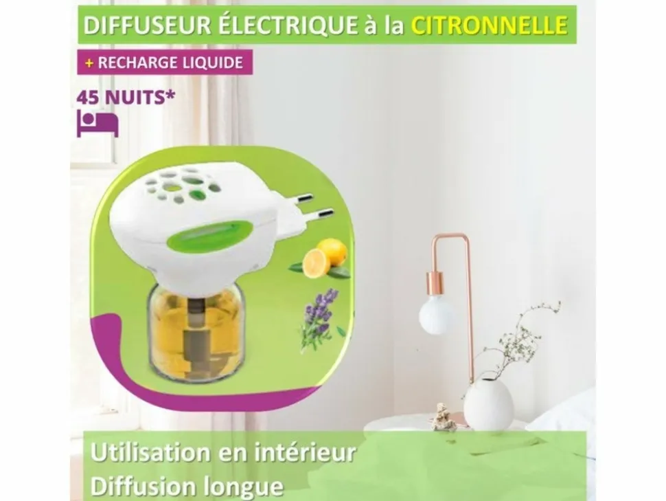ACTO - Diffuseur électrique avec recharge liquide citronnelle, acto