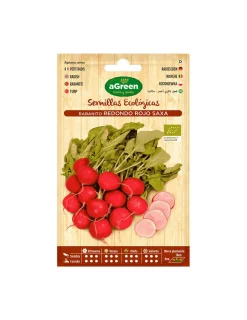 AGREEN - 10 sachet de graines eco rouge ronde radis agreen