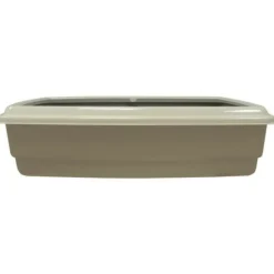 AIMÉ - Bac a litiere avec rebord + pelle - aime - pour chat - violet - 44 x 34 x 11 cm