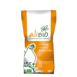 ALIBIO - Mélange de graines pour poules de basse-cour - 20 kg