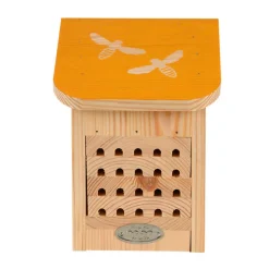 ANIMALLPARADISE - Maison à abeilles, avec toit coloré avec silhouette abeilles.