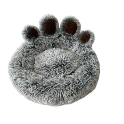 ANKA - Coussin façon patte d'ours pour chien, coloris gris - D.60cm