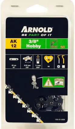 ARNOLD - Chaîne de tronçonneuse 3/8", 1,3 mm - 59 maillons entraîneurs