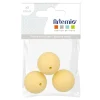 ARTEMIO - 3 perles silicone rondes - 15 mm - jaune
