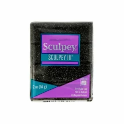 ARTEMIO - Pâte polymère sculpey 57 g - noir pailleté