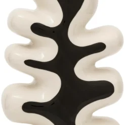 ATMOSPHERA CREATEUR D'INTERIEUR - Vase vague "twis" céramique noir & blanc h28cm