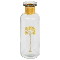 ATMOSPHERA CREATEUR D'INTERIEUR - Vase bouteille "tropical boudoir" h22cm transparent