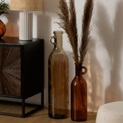 ATMOSPHERA CREATEUR D'INTERIEUR - Vase verre bouteille yana ambre h50cm