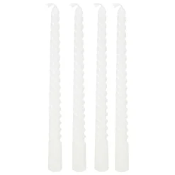 ATMOSPHERA CREATEUR D'INTERIEUR - 4 bougie-bâtons "twist many" blanc 180g