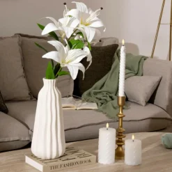 ATMOSPHERA CREATEUR D'INTERIEUR - Bougie led "aloe" blanc 135g