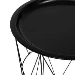 ATMOSPHERA CREATEUR D'INTERIEUR - Table d’appoint "kumi" noir 40x37x37cm