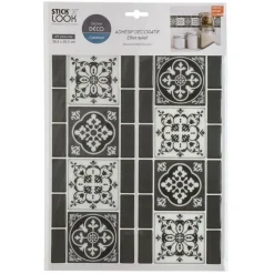 ATMOSPHERA CREATEUR D'INTERIEUR - Sticker - carrelage - noir - 25x30 - 5 cm