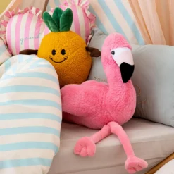 ATMOSPHERA CREATEUR D'INTERIEUR - Peluche flamant rose "mingo" rose h25cm