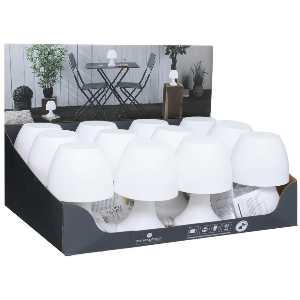 ATMOSPHERA CREATEUR D'INTERIEUR - Lampe outdoor "dokk" - blanc h28 cm