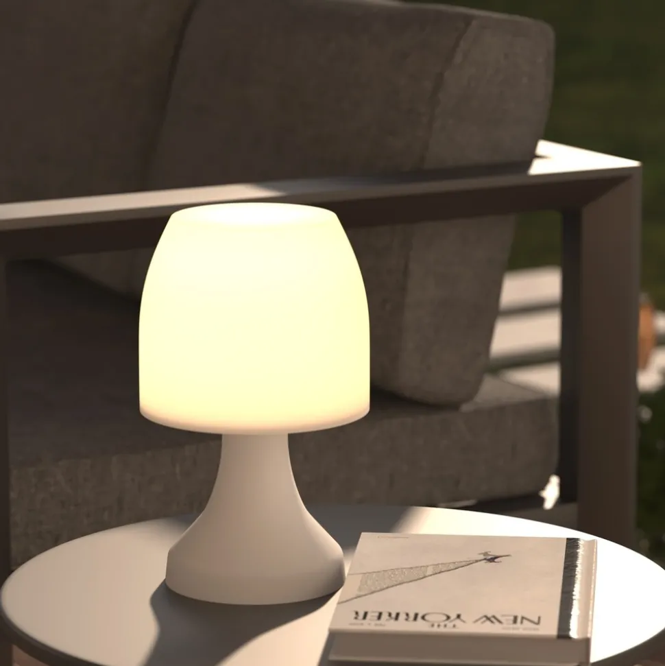 ATMOSPHERA CREATEUR D'INTERIEUR - Lampe outdoor "dokk" - blanc h28 cm