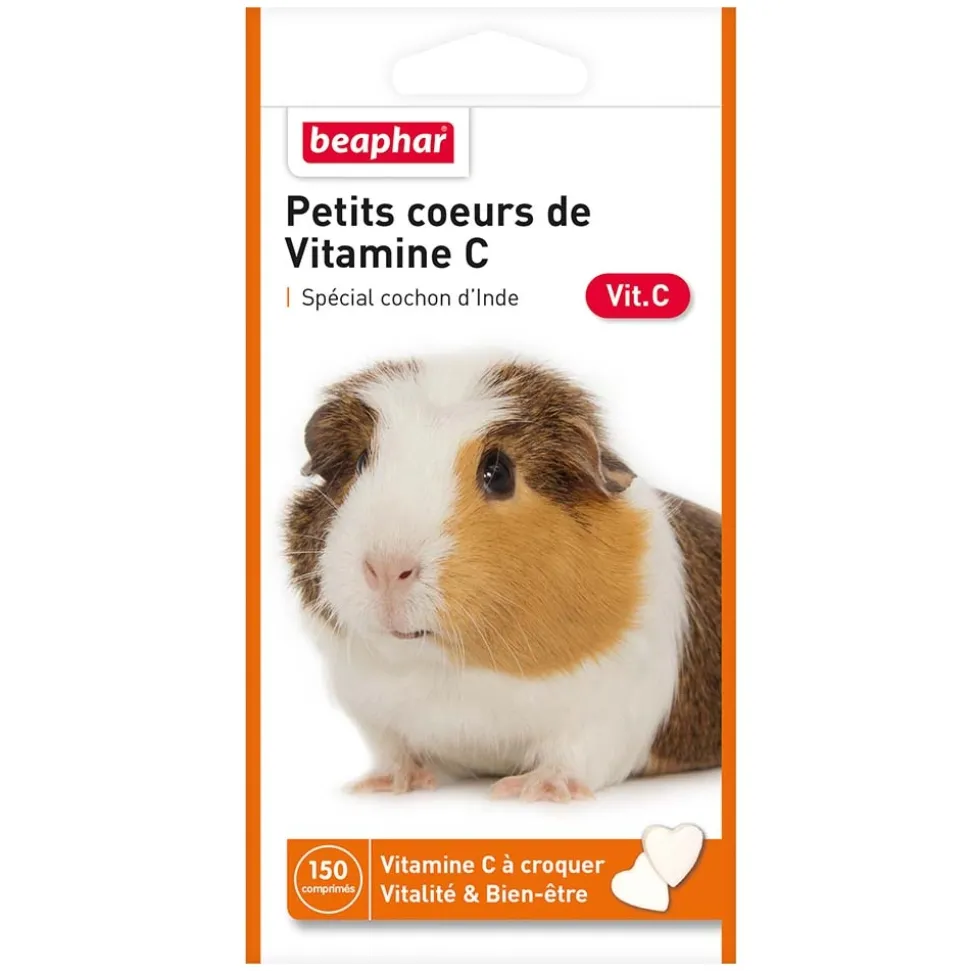 BEAPHAR - Vitamine C en petits coeurs cochons d’Inde 150 c