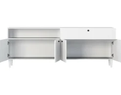 BEST MOBILIER - Gaby - buffet bas - blanc - 200 cm