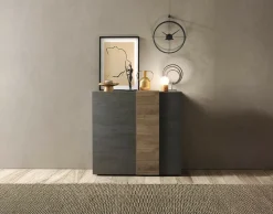 BEST MOBILIER - Leon - buffet bas - 2 portes - 113x121 cm
