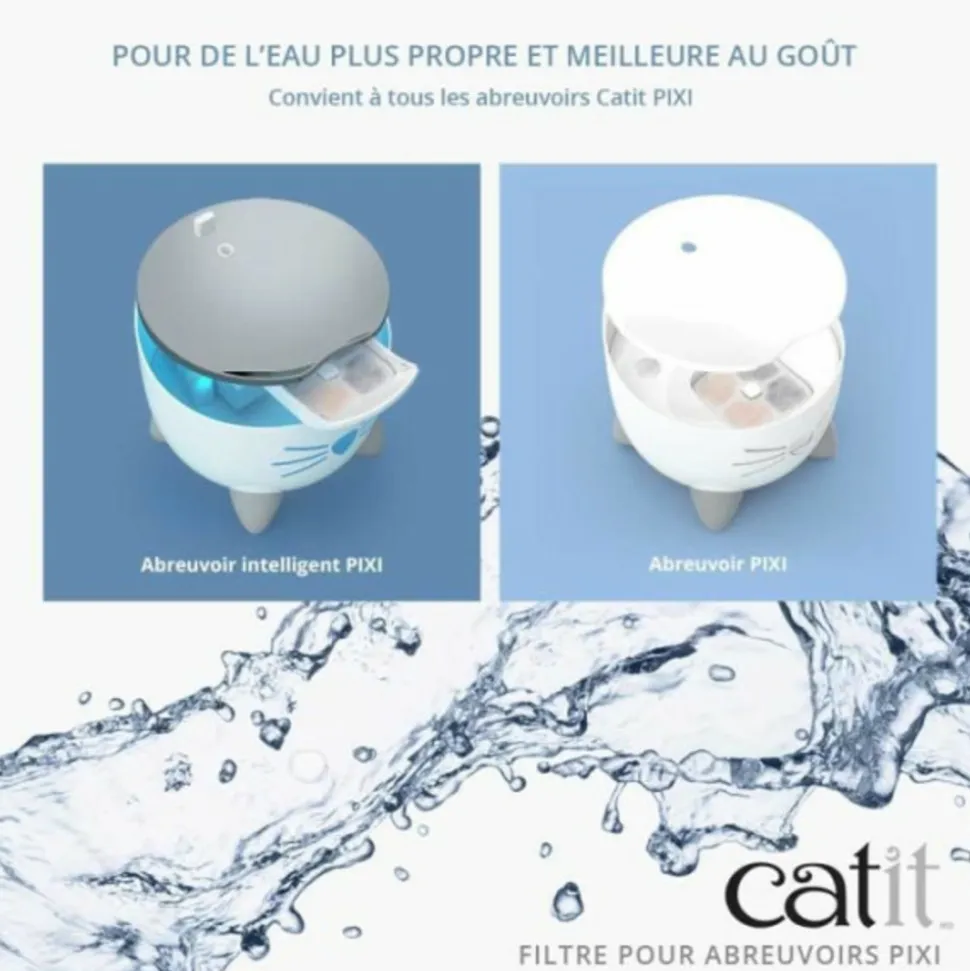 CAT IT - Catit 3 filtres pour fontaine a eau pixi