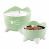 CAT IT - Fontaine à eau combo kit pour chat 2L-200ml-20x20x17cm vert