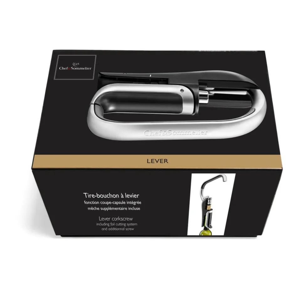 CHEF & SOMMELIER - Chef & sommelier tire-bouchon levier + coupe-capsule - 775035