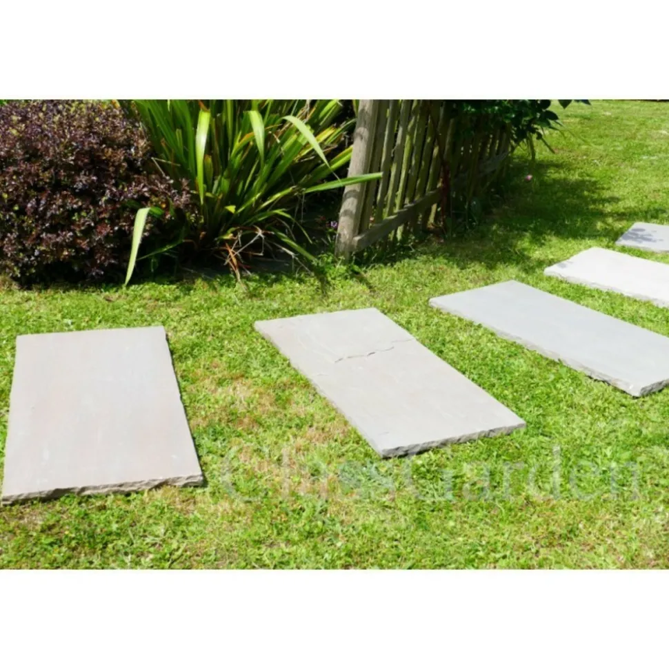 CLASSGARDEN - Pas japonais grès kandla multicolore 100x50 - pack de 20 pièces