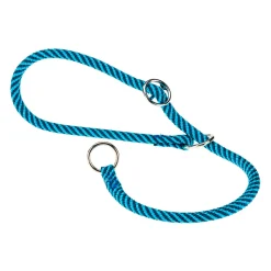 Collier semi-étranglé pour chiens sport extreme cs13/60, longe en nylon robuste, ajustable, marron-noir