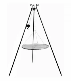 COOKKING - Support de cuisson sur trépied, grille à rôtir inclue, avec moulinet, cookking, 111356