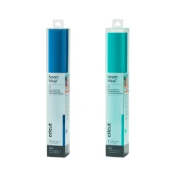 CRICUT - 2 vinyles permanents cricut 91 x 33 cm - aqua, bleu