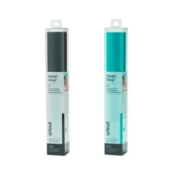 CRICUT - 2 vinyles permanents cricut 91 x 33 cm - aqua, noir