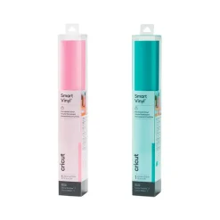 CRICUT - 2 vinyles permanents cricut 91 x 33 cm - aqua, rose clair