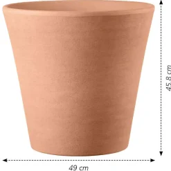 DEROMA - Vase Conico Primitivo White en terre cuite Ø 49 x H. 45,8cm