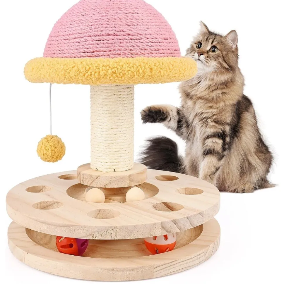 DOWNYPAWS - Arbre à chat avec 2 jouets
