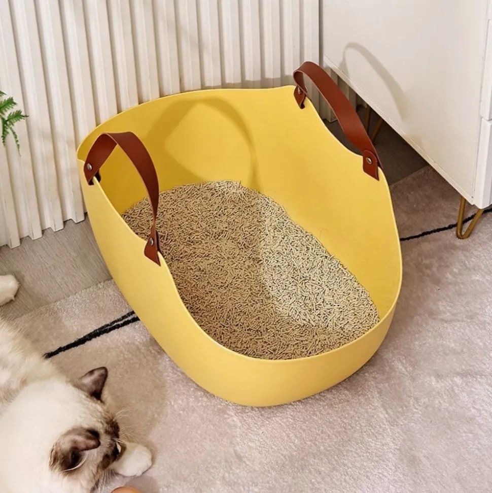 DOWNYPAWS - Bac à litière chat bassin portable