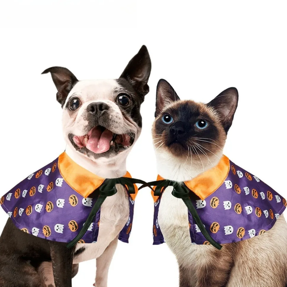 DOWNYPAWS - Cape démoniaque pour chat et chien - doux et réglable - pour des fêtes amusantes