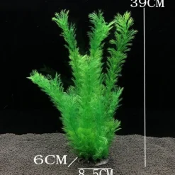 DOWNYPAWS - Décoration d'aquarium-plante artificielle en plastique-39cm