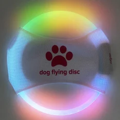 DOWNYPAWS - Discovolant lumineux rechargeable avec led pour chien lumière colorée