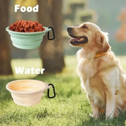 DOWNYPAWS - Gamelle pliable pour chien 2 pièces