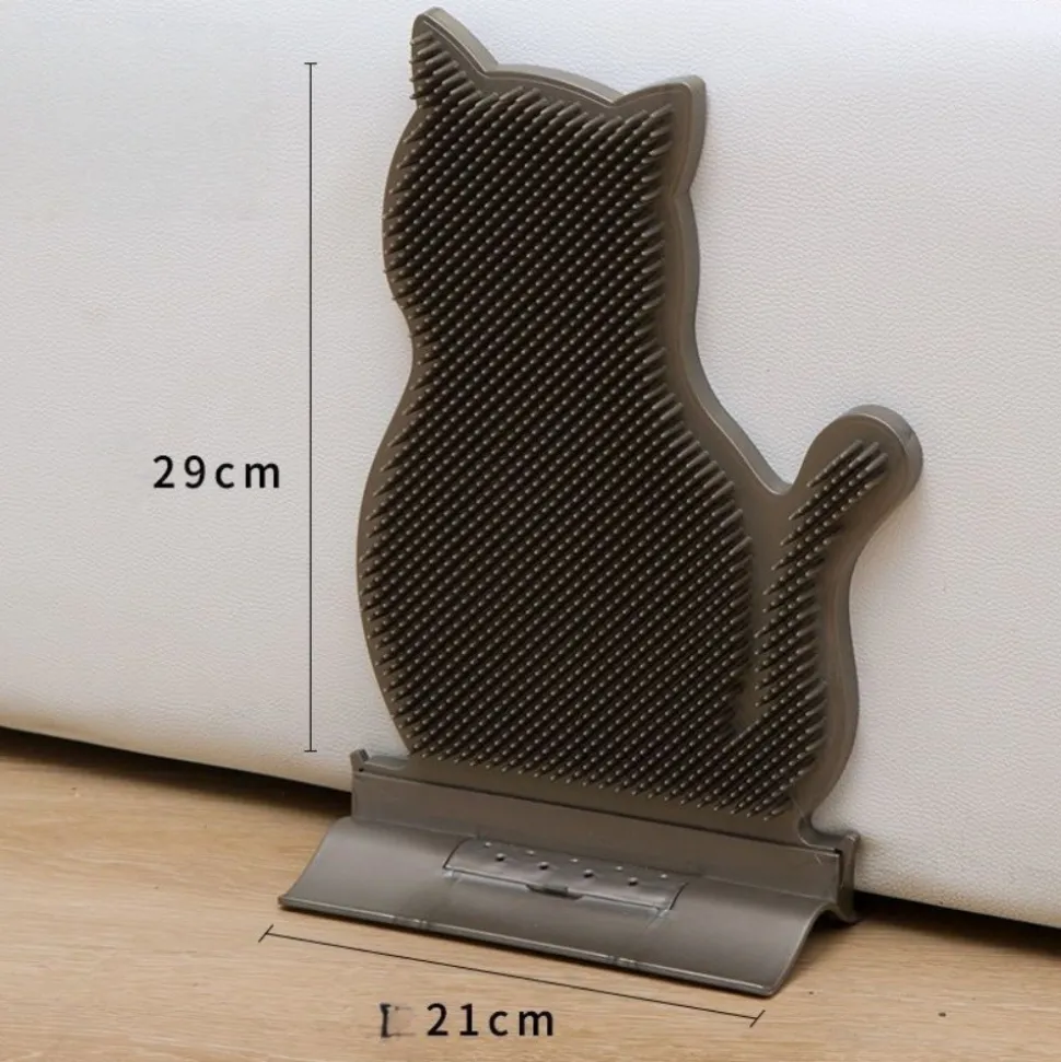 DOWNYPAWS - Griffoir pour chat-peigne et massageur pour chat forme de chat-