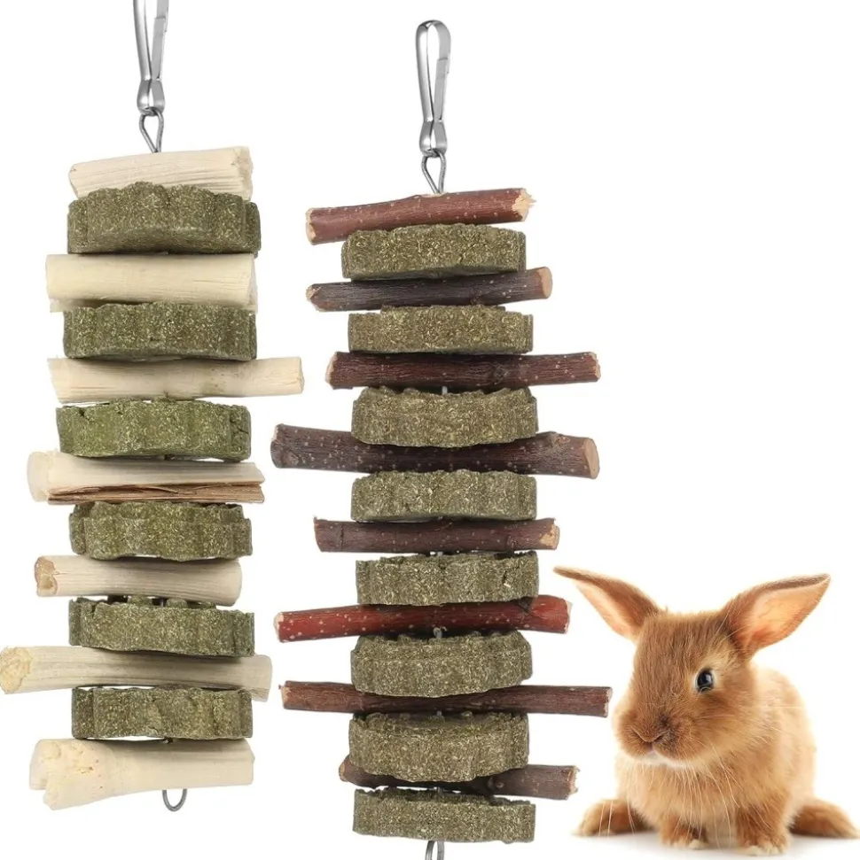 DOWNYPAWS - Jouets à mâcher - 2 pièces branches de pommier naturel