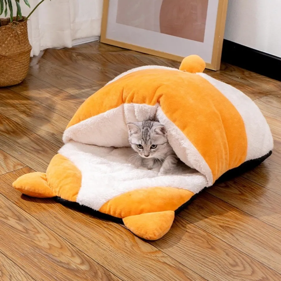 DOWNYPAWS - Lit de chat et de chien style corgi-65*53*12cm
