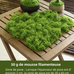 DOWNYPAWS - Mousse artificielle à grains fins pour gazon en pot 50 g vert clair