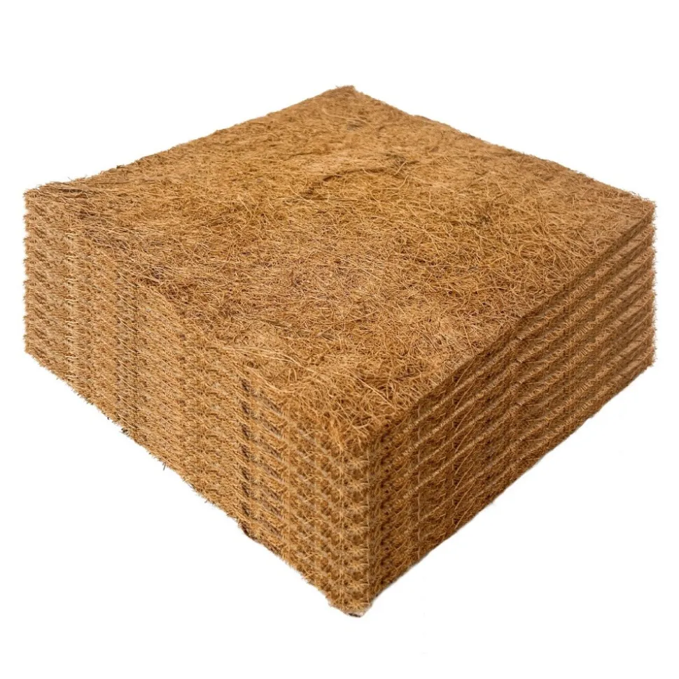 DOWNYPAWS - Tapis en fibre de noix de coco pour nid d'oiseau et animal de compagnie 60*60cm 2 pièces