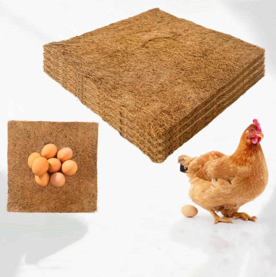 DOWNYPAWS - Tapis en fibre de noix de coco pour nid d'oiseau et animal de compagnie épaisseur 1cm 30*30cm 5 pièces
