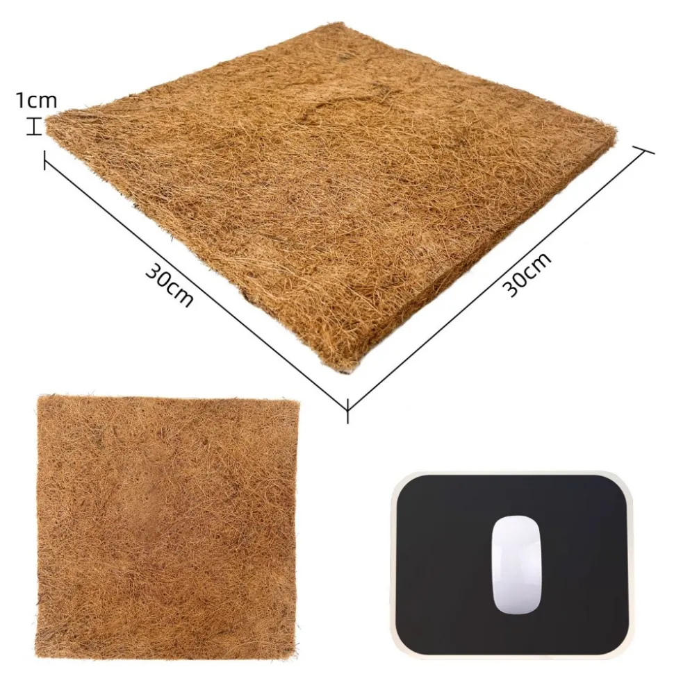 DOWNYPAWS - Tapis en fibre de noix de coco pour nid d'oiseau et animal de compagnie épaisseur 1cm 30*30cm 5 pièces