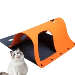 DOWNYPAWS - Tunnel pour chat orange grisâtre- (hors souris) - 52*70cm