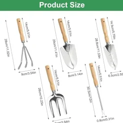DTOPBUYAGE - Ensemble d'outils de jardin 5 pièces